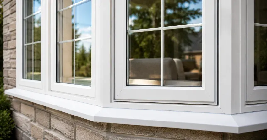 bay window alcove seating area in a living room in Parkhill