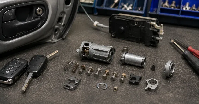 technician testing a car key fob during Car Lock Repair West Park Meadows, Parkhill